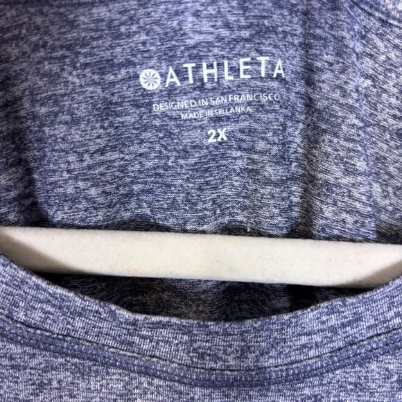 Athleta Heathered Blue Tank Top Size 2X - Picture 4 of 4